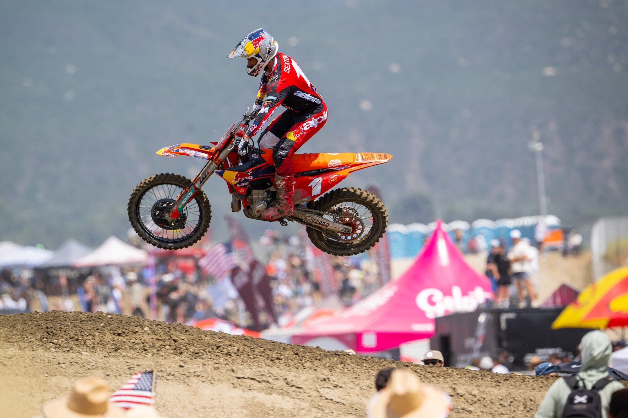After being forced to take off his goggles early on in Moto 1, Sexton crashed out of the season opening race and will remain sidelined for Hangtown.
