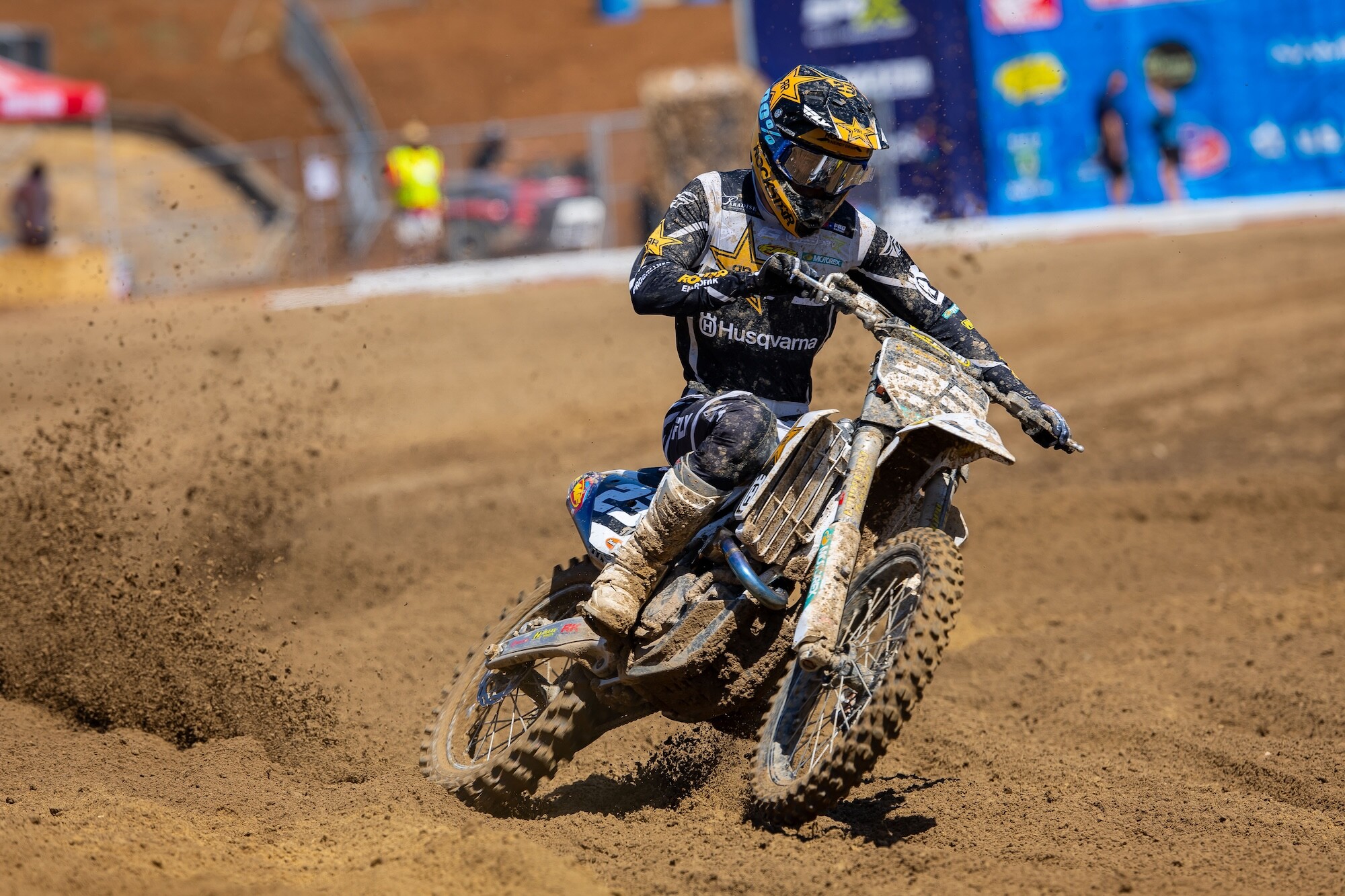 Rockstar Energy Husqvarna's Landon Gibson earned a best-ever SMX Next result with a runner-up finish.
