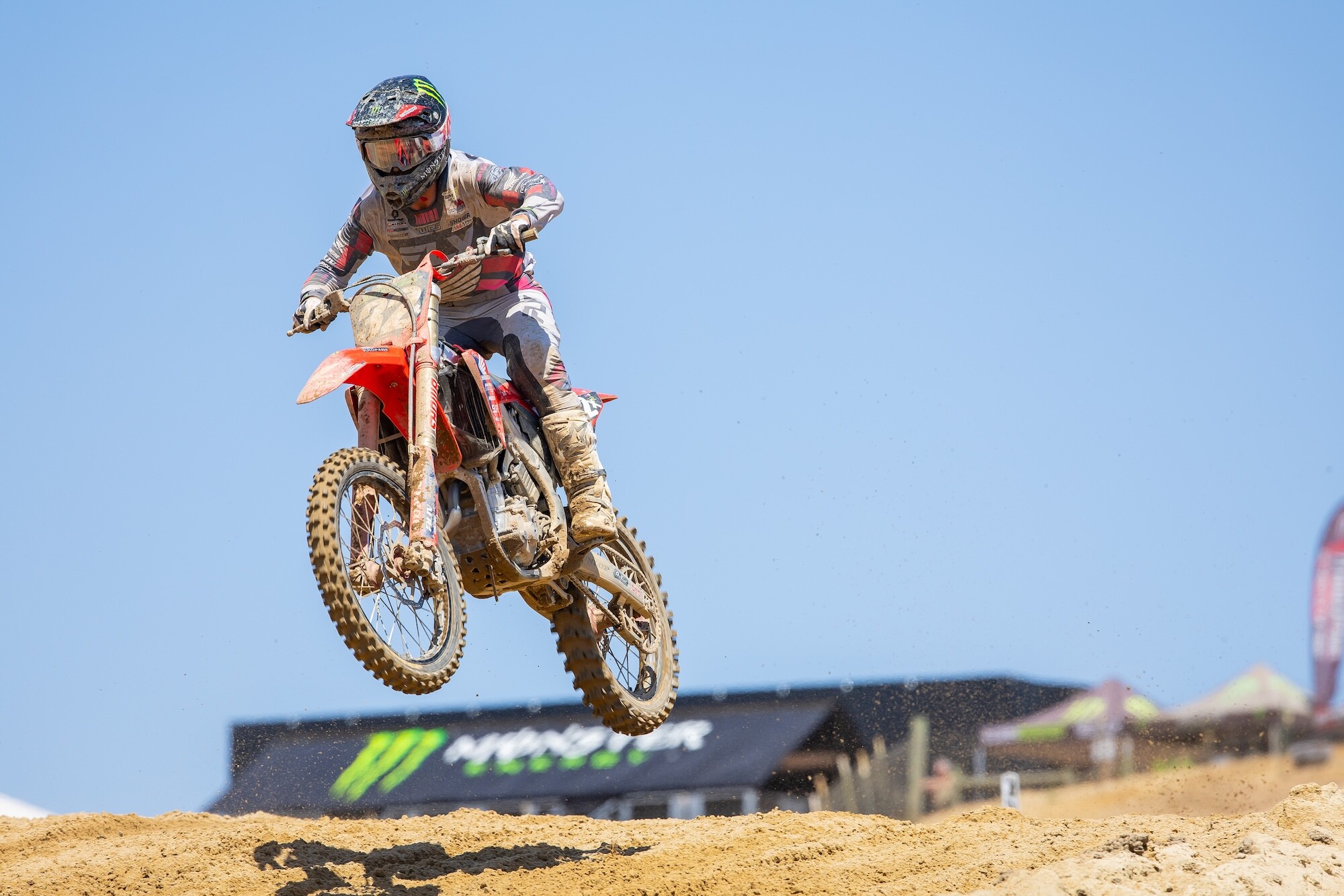 SLR Honda's Leum Oehlhof showed consistency across both motos to secure athird-place finish.