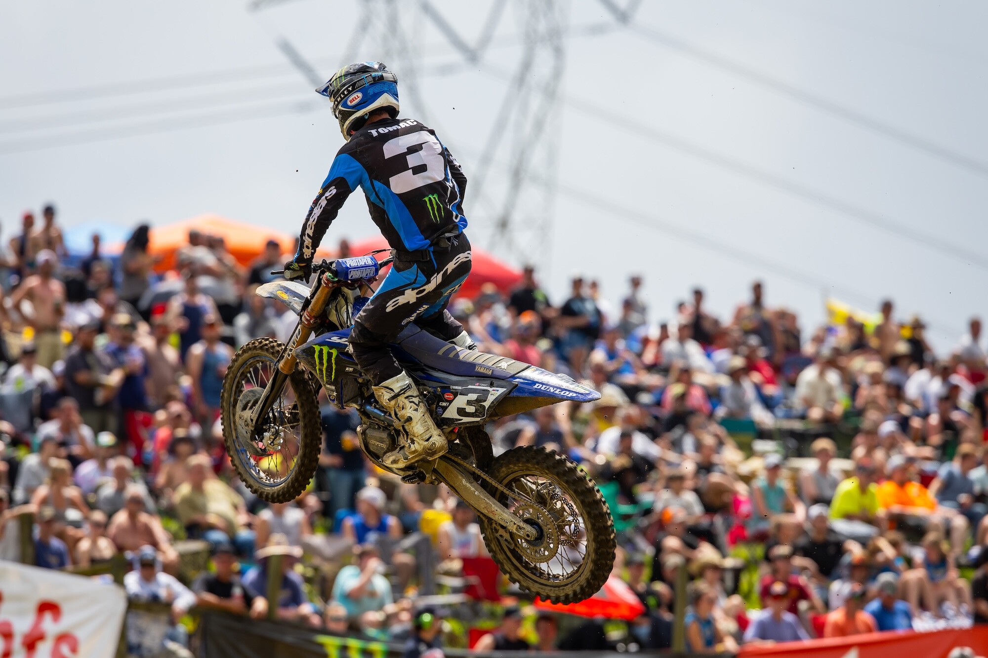 Eli Tomac earned his second moto win of the season in a third-place effort.