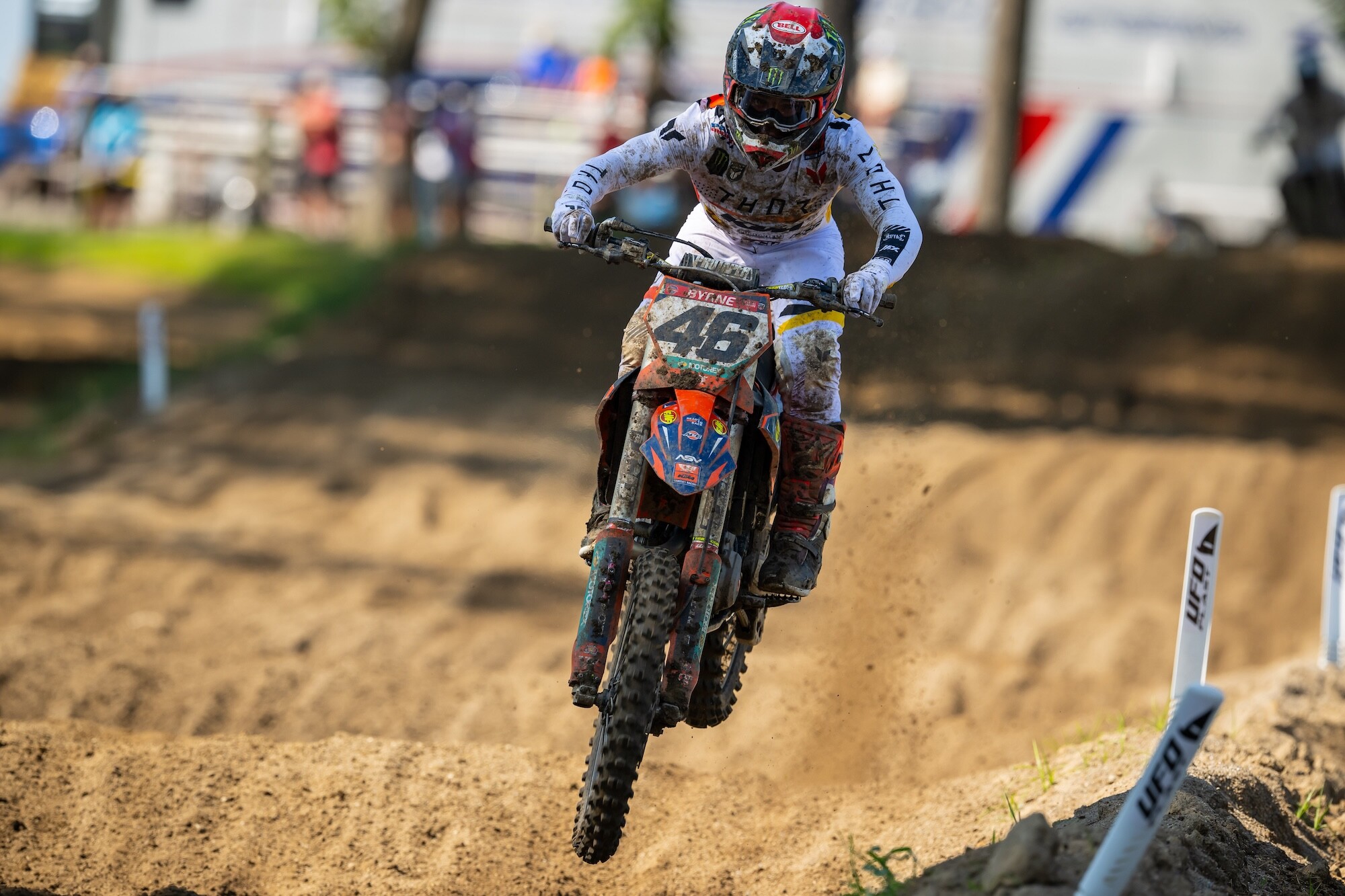 KTM Orange Brigade's Luke Fauser finished second and third at the last two SMX Next – Motocross events at RedBud and Ironman, respectively.